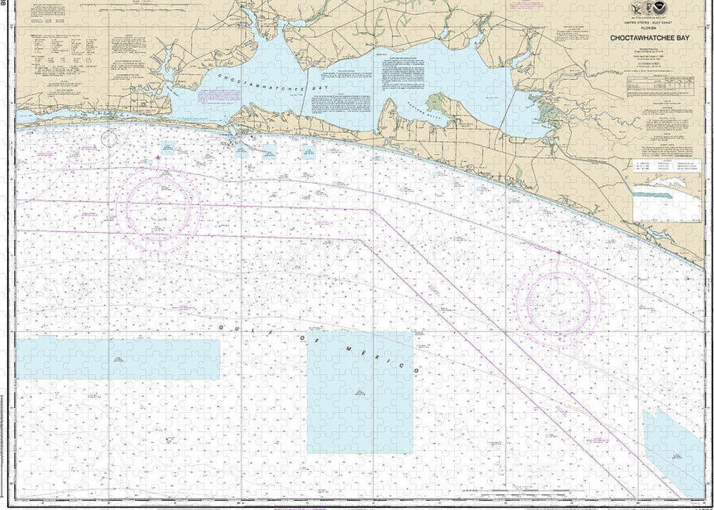 Nautical Chart-11388 Choctawhatchee Bay - Puzzle