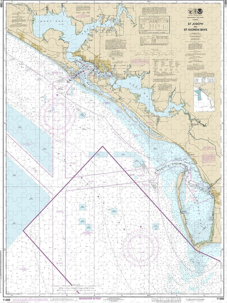 Nautical Chart 11389 St Joseph St Andrew Bays Puzzle