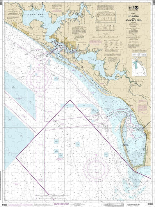 Nautical Chart 11389 St Joseph St Andrew Bays Puzzle