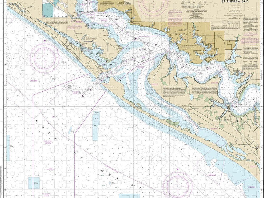 Nautical Chart 11391 St Andrew Bay Puzzle