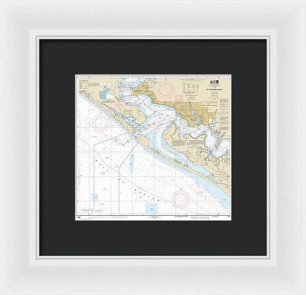 Nautical Chart-11391 St Andrew Bay - Framed Print