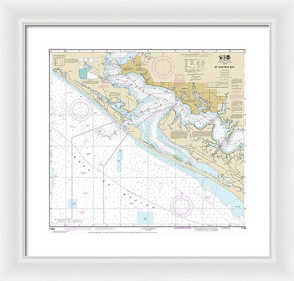 Nautical Chart-11391 St Andrew Bay - Framed Print