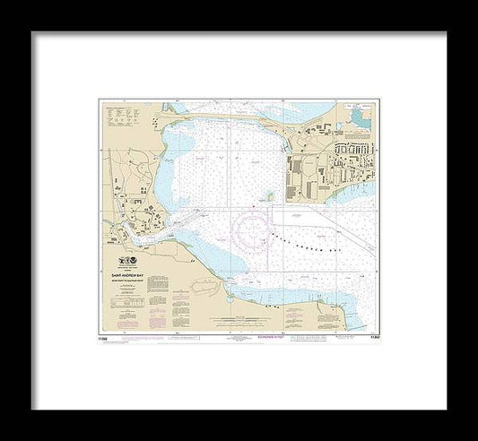 A beuatiful Framed Print of the Nautical Chart-11392 St Andrew Bay - Bear Point-Sulpher Point by SeaKoast