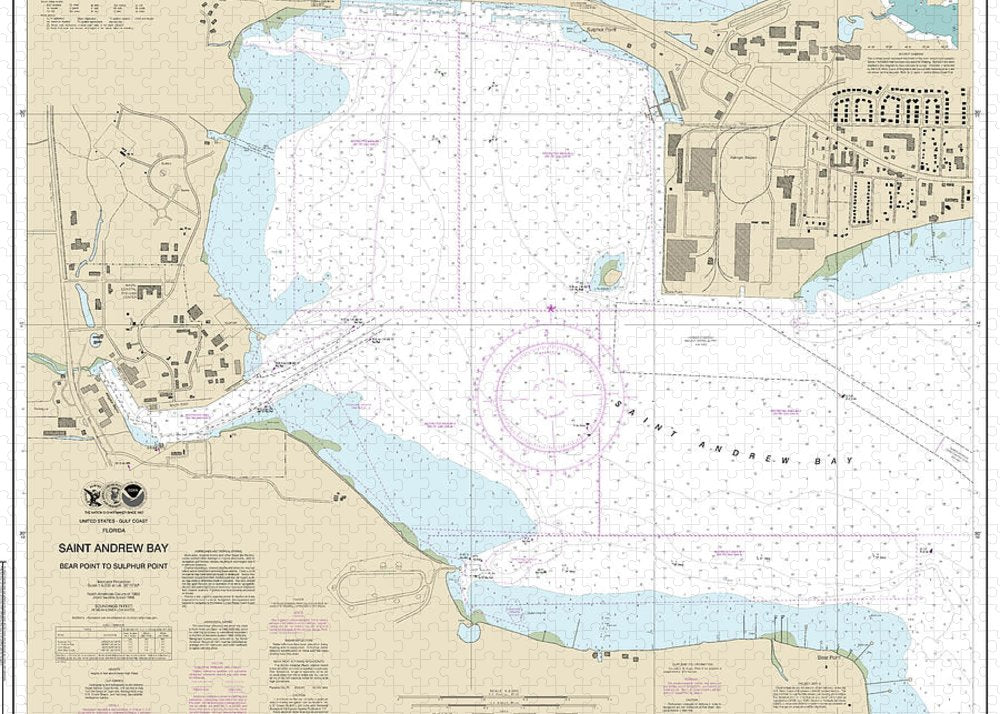 Nautical Chart-11392 St Andrew Bay - Bear Point-sulpher Point - Puzzle