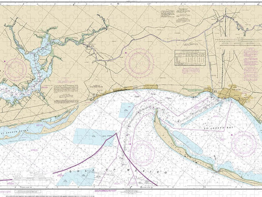 Nautical Chart 11393 Intracoastal Waterway Lake Wimico East Bay Puzzle