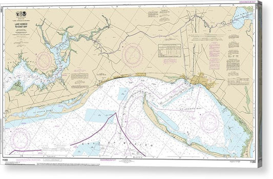 Nautical Chart-11393 Intracoastal Waterway Lake Wimico-East Bay  Acrylic Print