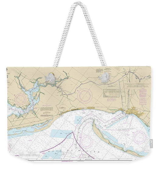 Nautical Chart-11393 Intracoastal Waterway Lake Wimico-east Bay - Weekender Tote Bag