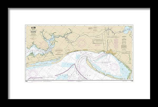 A beuatiful Framed Print of the Nautical Chart-11393 Intracoastal Waterway Lake Wimico-East Bay by SeaKoast