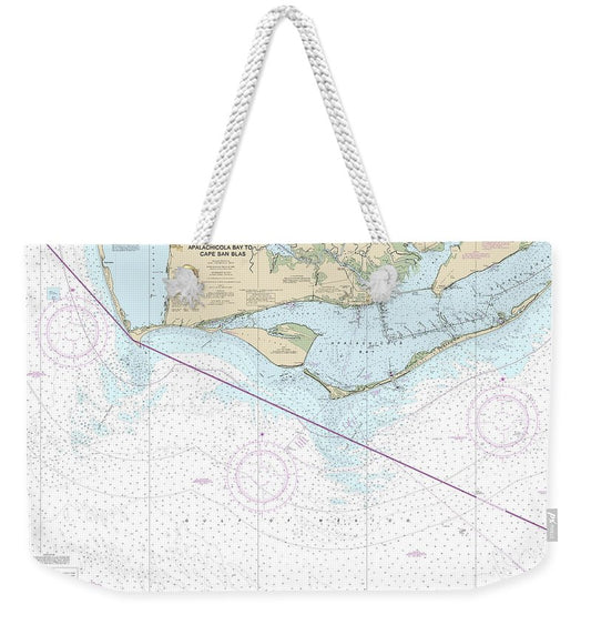 Nautical Chart-11401 Apalachicola Bay-cape San Blas - Weekender Tote Bag
