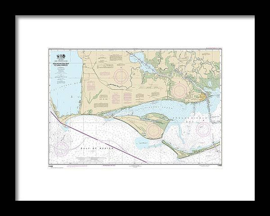 A beuatiful Framed Print of the Nautical Chart-11402 Intracoastal Waterway Apalachicola Bay-Lake Wimico by SeaKoast