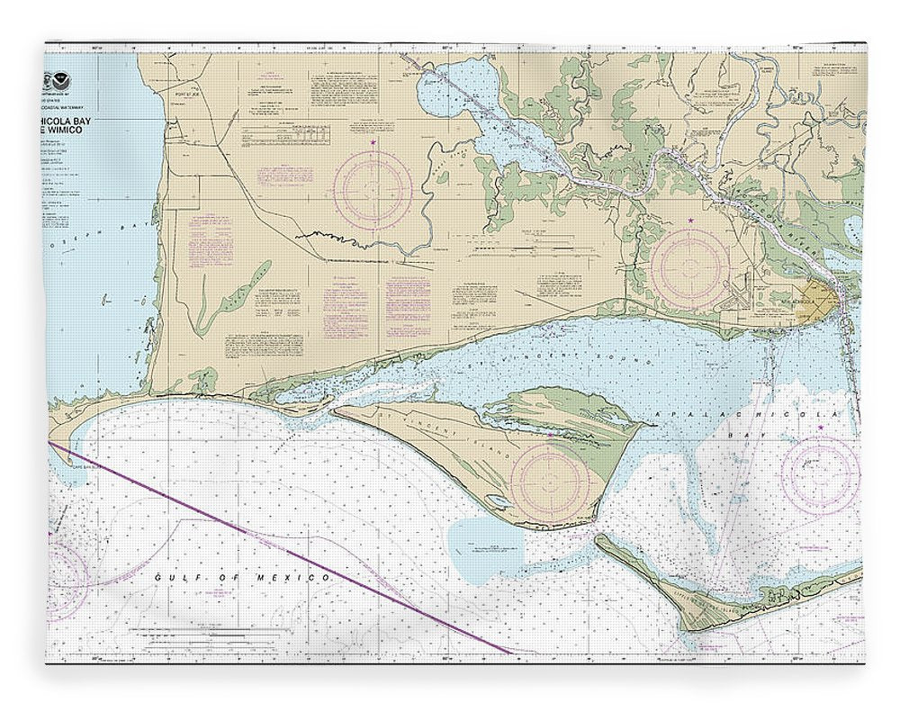 Nautical Chart-11402 Intracoastal Waterway Apalachicola Bay-lake Wimico - Blanket