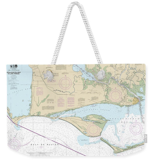 Nautical Chart-11402 Intracoastal Waterway Apalachicola Bay-lake Wimico - Weekender Tote Bag