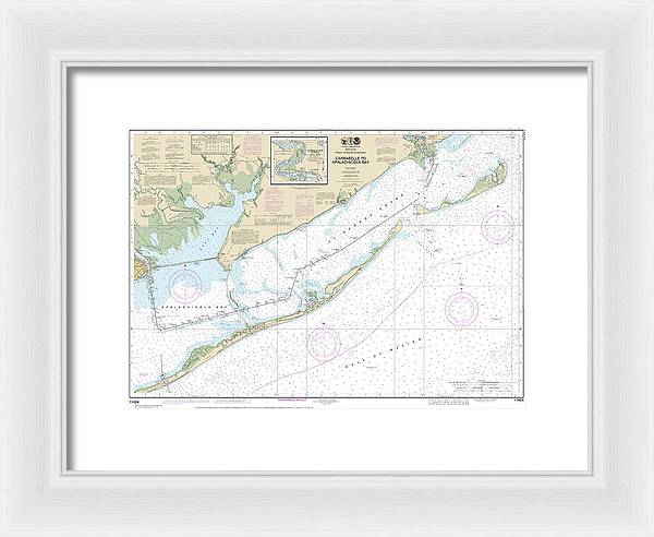 Nautical Chart-11404 Intracoastal Waterway Carrabelle-apalachicola Bay, Carrabelle River - Framed Print