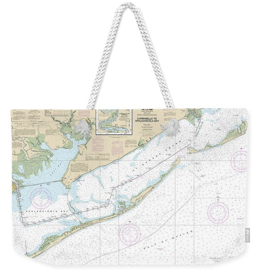 Nautical Chart-11404 Intracoastal Waterway Carrabelle-apalachicola Bay, Carrabelle River - Weekender Tote Bag