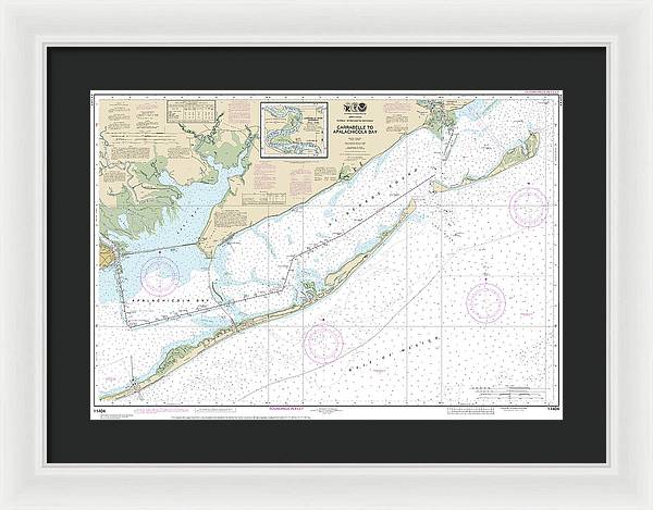 Nautical Chart-11404 Intracoastal Waterway Carrabelle-apalachicola Bay, Carrabelle River - Framed Print