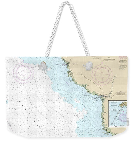 Nautical Chart-11407 Horseshoe Point-rock Islands, Horseshoe Beach - Weekender Tote Bag