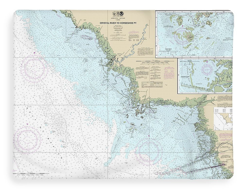 Nautical Chart-11408 Crystal River-horseshoe Point, Suwannee River, Cedar Keys - Blanket