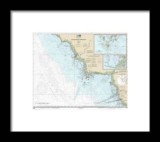 A beuatiful Framed Print of the Nautical Chart-11408 Crystal River-Horseshoe Point, Suwannee River, Cedar Keys by SeaKoast
