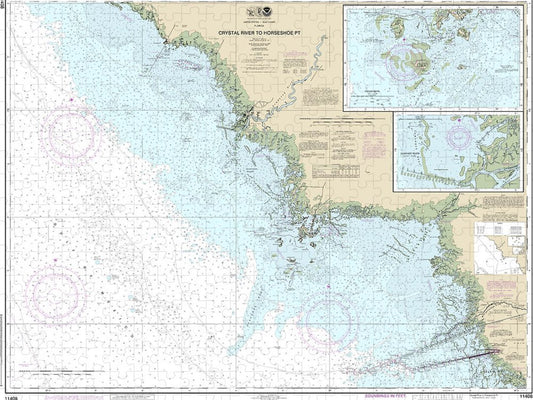 Nautical Chart 11408 Crystal River Horseshoe Point, Suwannee River, Cedar Keys Puzzle