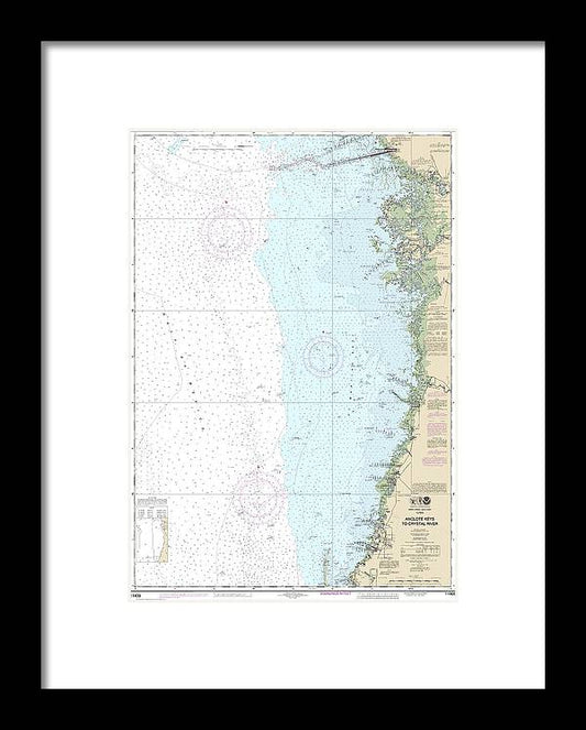 A beuatiful Framed Print of the Nautical Chart-11409 Anclote Keys-Crystal River by SeaKoast