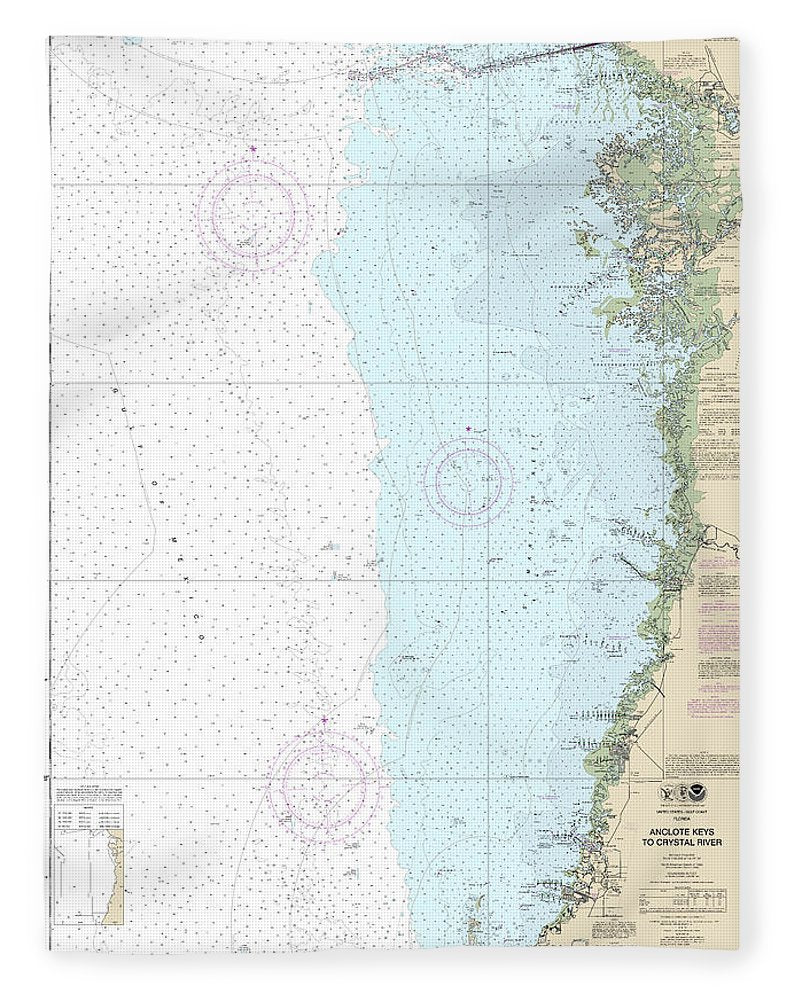 Nautical Chart-11409 Anclote Keys-crystal River - Blanket