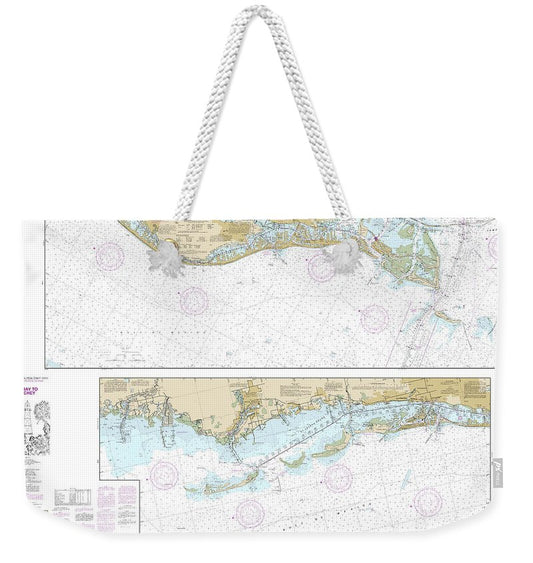 Nautical Chart-11411 Intracoastal Waterway Tampa Bay-port Richey - Weekender Tote Bag