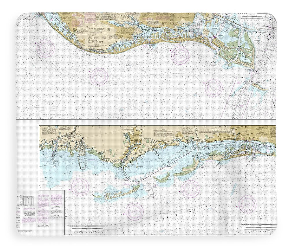 Nautical Chart-11411 Intracoastal Waterway Tampa Bay-port Richey - Blanket