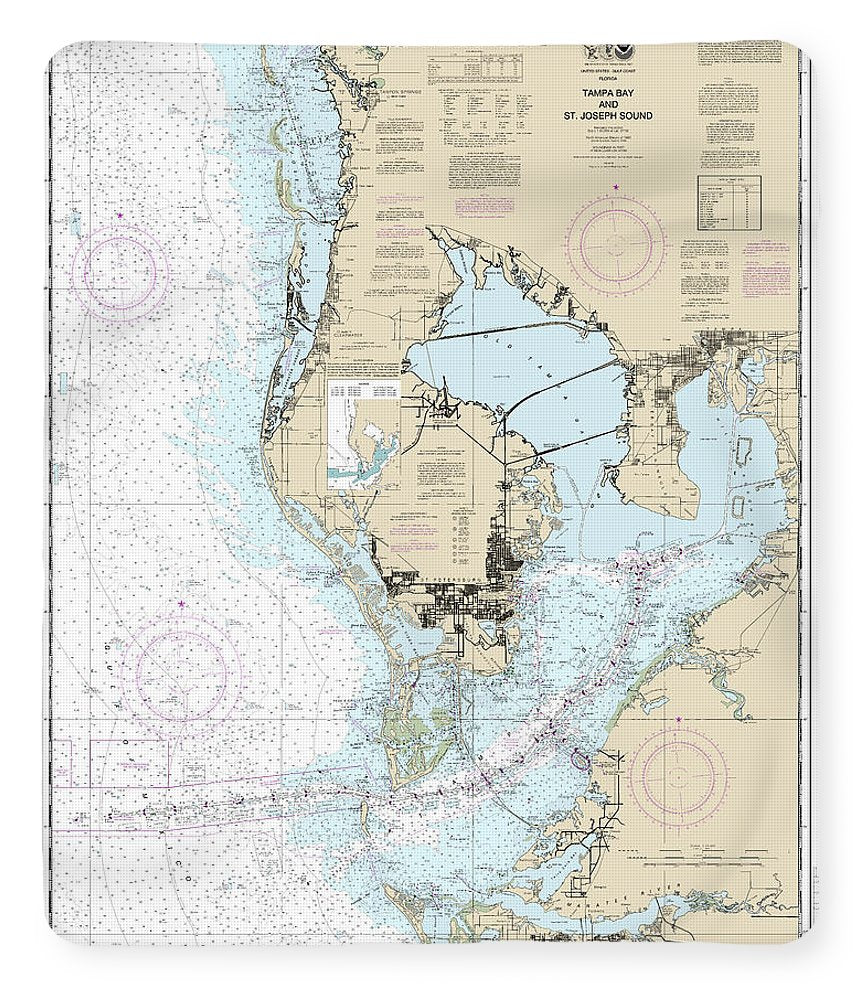 Nautical Chart-11412 Tampa Bay-st Joseph Sound - Blanket