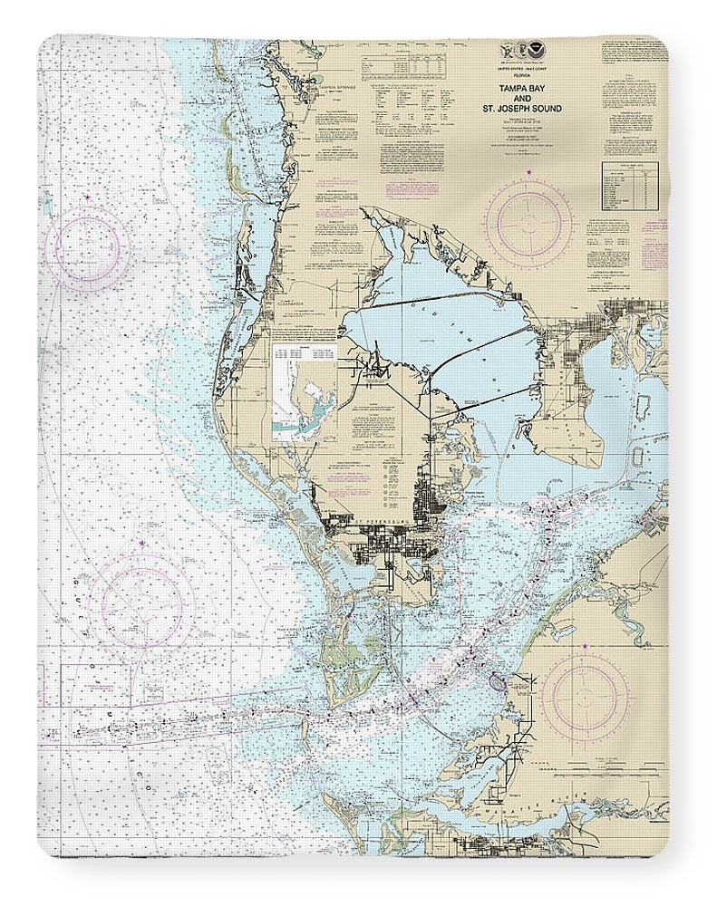 Nautical Chart-11412 Tampa Bay-st Joseph Sound - Blanket