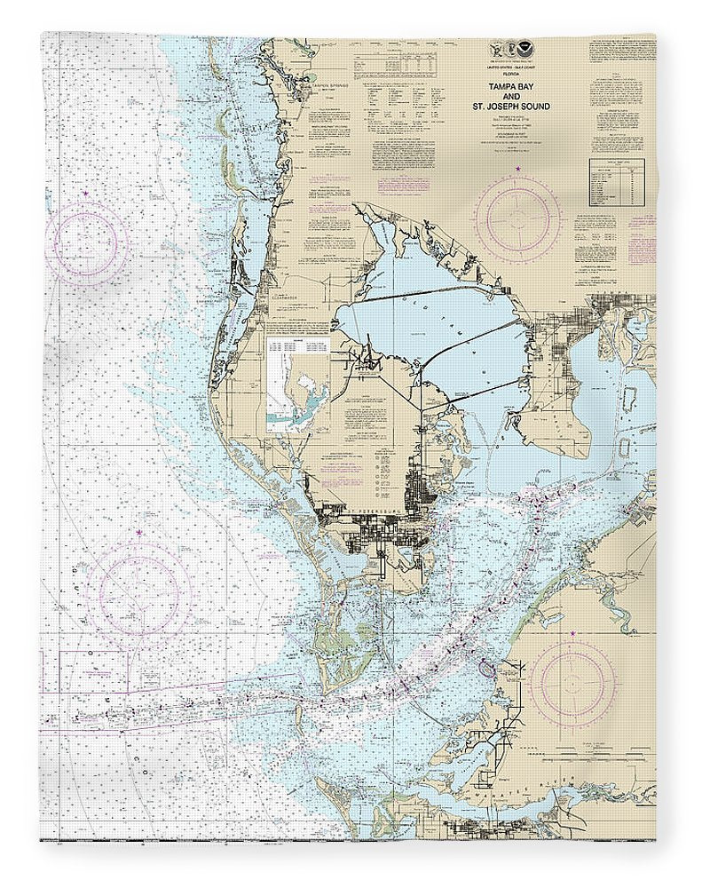 Nautical Chart-11412 Tampa Bay-st Joseph Sound - Blanket