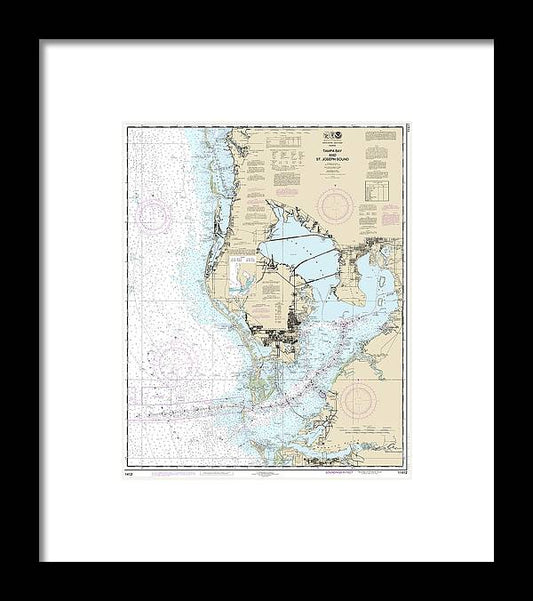 Nautical Chart-11412 Tampa Bay-st Joseph Sound - Framed Print