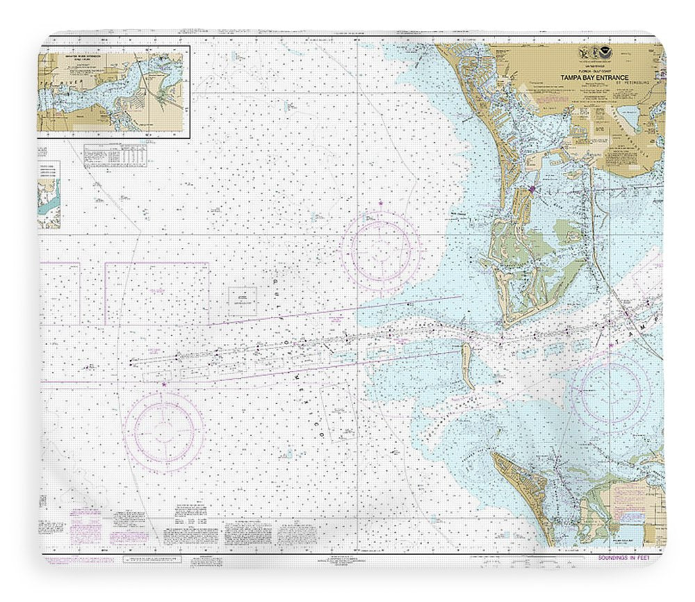 Nautical Chart-11415 Tampa Bay Entrance, Manatee River Extension - Blanket