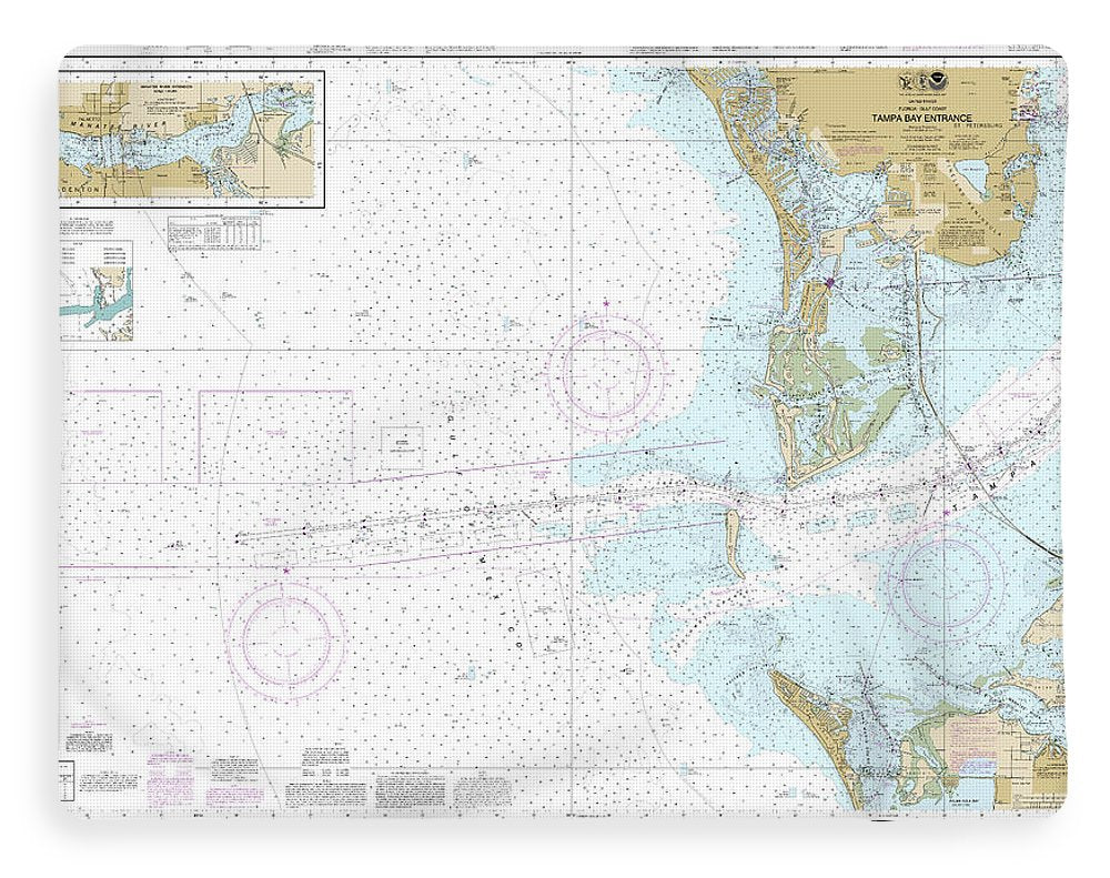 Nautical Chart-11415 Tampa Bay Entrance, Manatee River Extension - Blanket