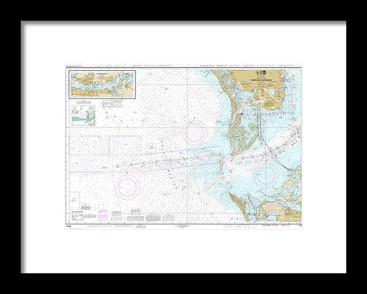 A beuatiful Framed Print of the Nautical Chart-11415 Tampa Bay Entrance, Manatee River Extension by SeaKoast