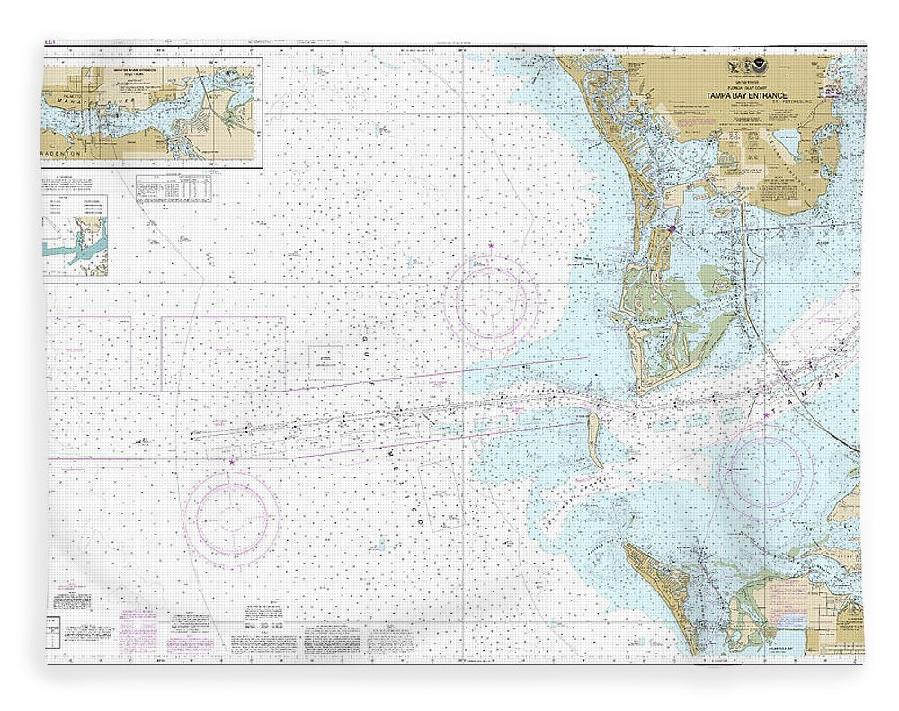 Nautical Chart-11415 Tampa Bay Entrance, Manatee River Extension - Blanket