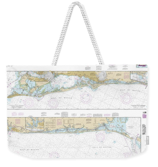 Nautical Chart-11425 Intracoastal Waterway Charlotte Harbor-tampa Bay - Weekender Tote Bag