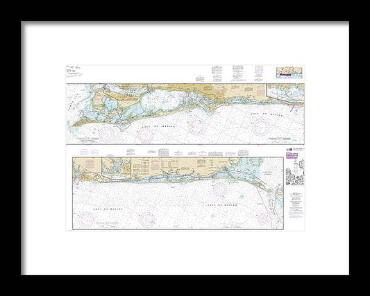 Nautical Chart-11425 Intracoastal Waterway Charlotte Harbor-tampa Bay - Framed Print