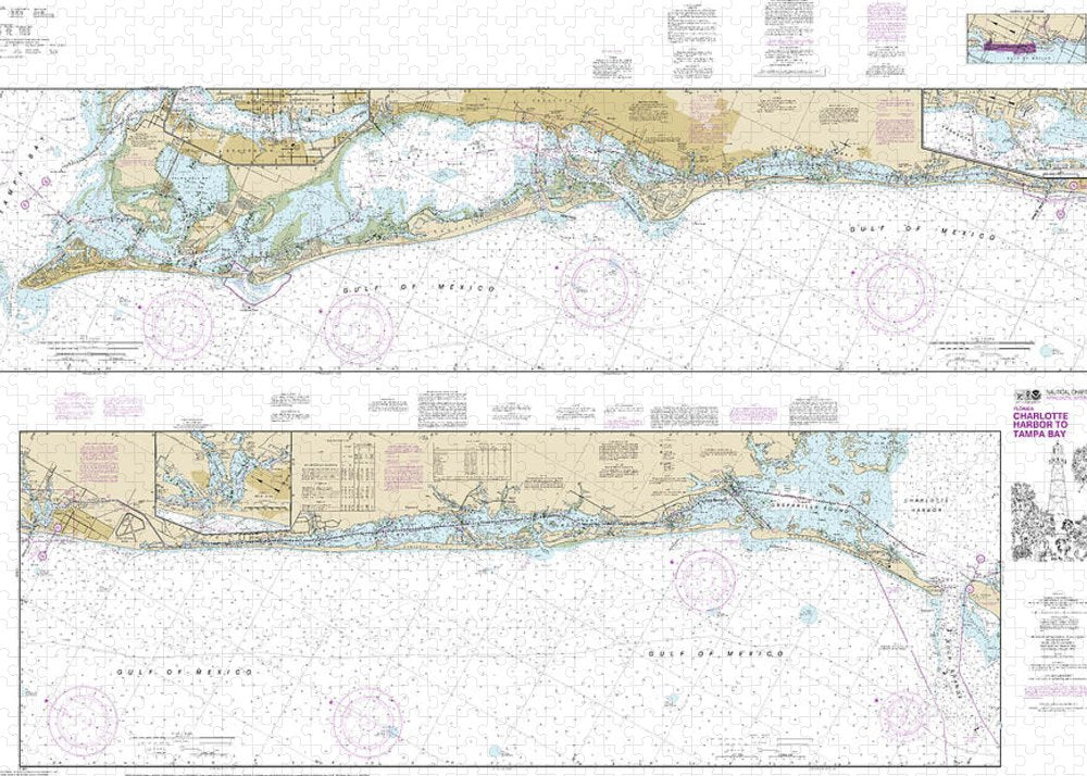 Nautical Chart-11425 Intracoastal Waterway Charlotte Harbor-tampa Bay - Puzzle