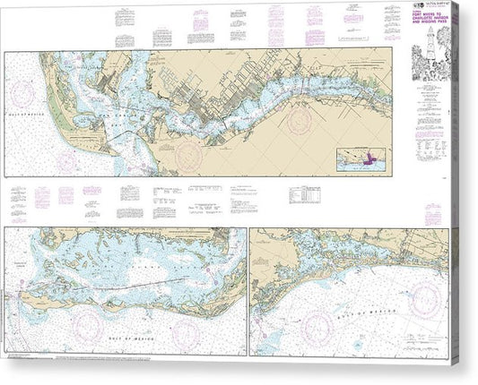 Nautical Chart-11427 Intracoastal Waterway Fort Myers-Charlotte Harbor-Wiggins Pass  Acrylic Print
