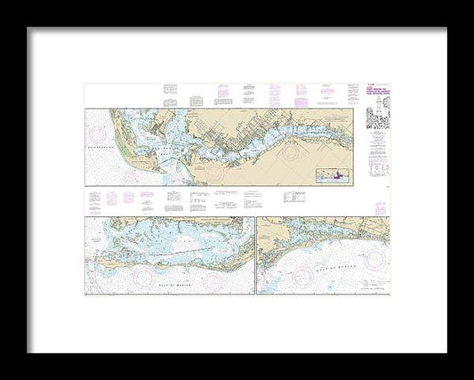 A beuatiful Framed Print of the Nautical Chart-11427 Intracoastal Waterway Fort Myers-Charlotte Harbor-Wiggins Pass by SeaKoast