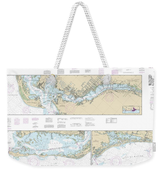 Nautical Chart-11427 Intracoastal Waterway Fort Myers-charlotte Harbor-wiggins Pass - Weekender Tote Bag