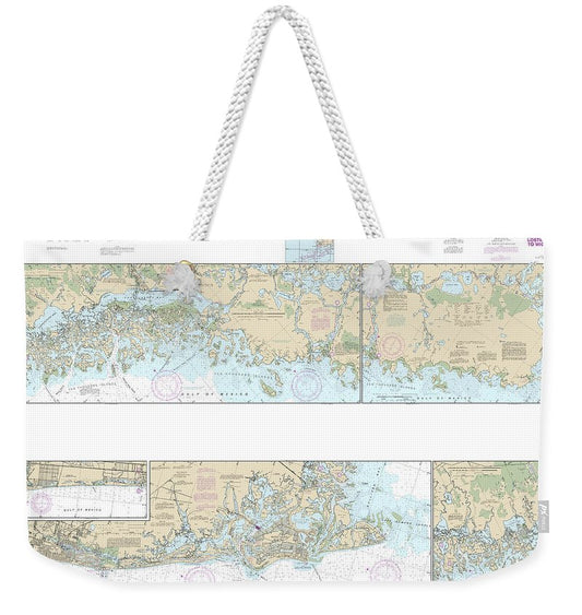 Nautical Chart-11430 Lostmans River-wiggins Pass - Weekender Tote Bag