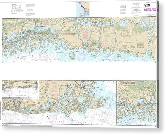 Nautical Chart-11430 Lostmans River-Wiggins Pass  Acrylic Print