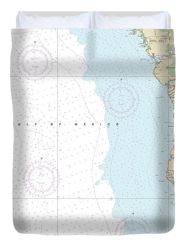 Nautical Chart-11431 East Cape-mormon Key - Duvet Cover