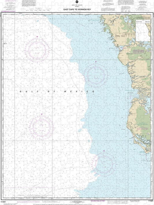 Nautical Chart 11431 East Cape Mormon Key Puzzle