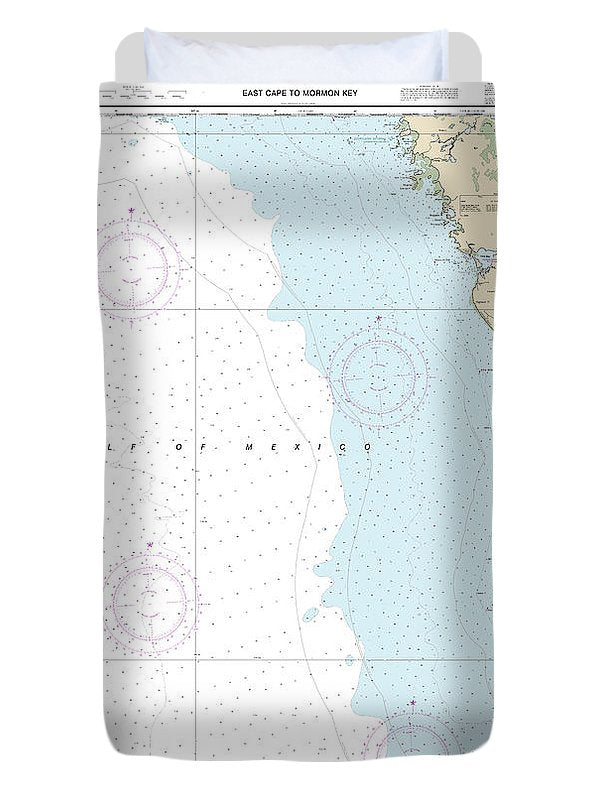 Nautical Chart-11431 East Cape-mormon Key - Duvet Cover