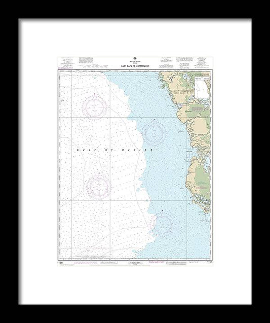 Nautical Chart-11431 East Cape-mormon Key - Framed Print