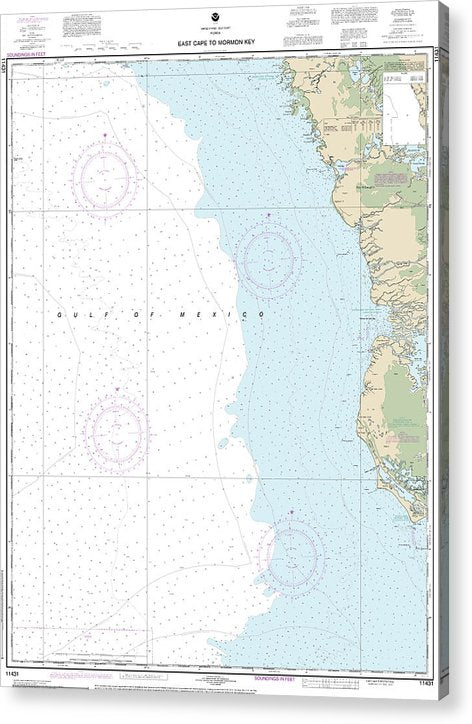 Nautical Chart-11431 East Cape-Mormon Key  Acrylic Print