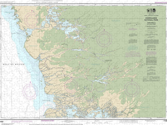 Nautical Chart 11432 Everglades National Park Shark River Lostmans River Puzzle