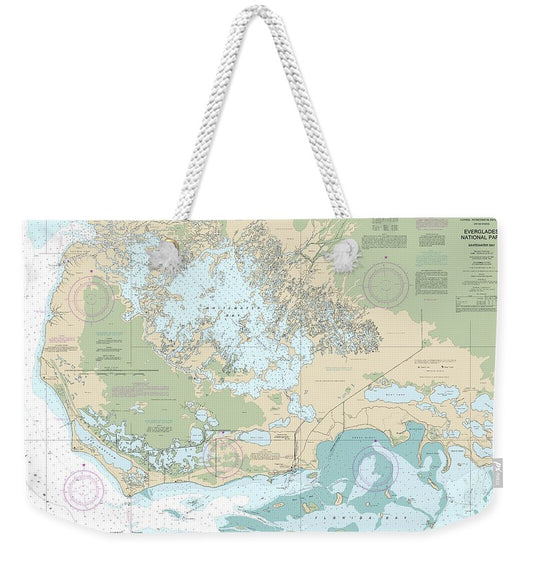 Nautical Chart-11433 Everglades National Park Whitewater Bay - Weekender Tote Bag
